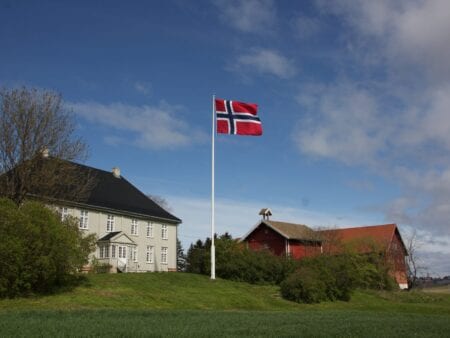 Flaggstang i glassfiber til eksisterende stativ