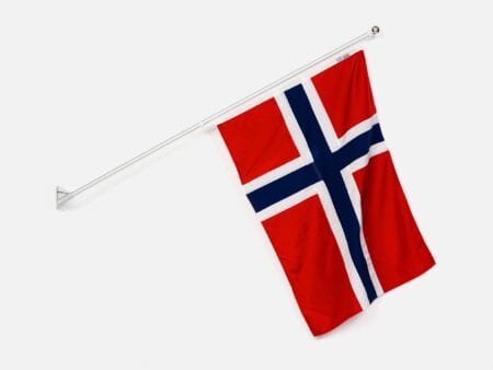 Balkongstang 150cm standard m/flagg