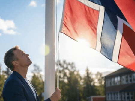 Flaggstang i glassfiber Premium med hengselfeste