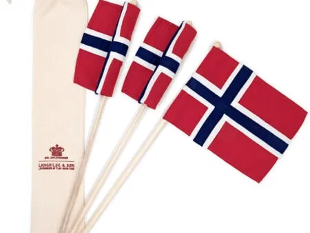 Norsk 17. mai flagg - 3 stk.