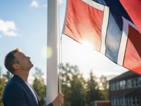 Flaggstang i glassfiber Premium med hengselfeste